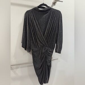 IRO Black and Silver Striped Dress size 34 holiday dress